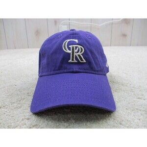 Colorado Rockies Hat Cap Strap Back One Size Purple Baseball New Era Womens